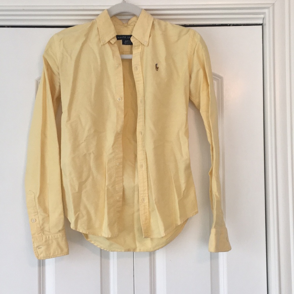Pale yellow Ralph Lauren Slim Fit Button Down